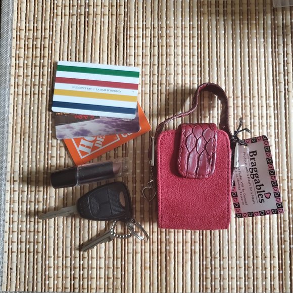 💖 4/$25 NWT Mini Crossbody  2 in 1 Case - Faux Suede/Snakeskin - Picture 5 of 8